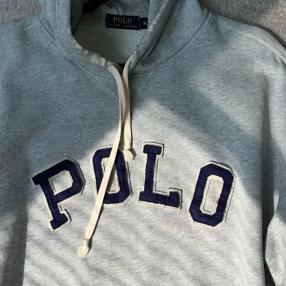 Polo by Ralph Lauren Gray Sweatshirt with Navy Accents - Picture 6 of 10